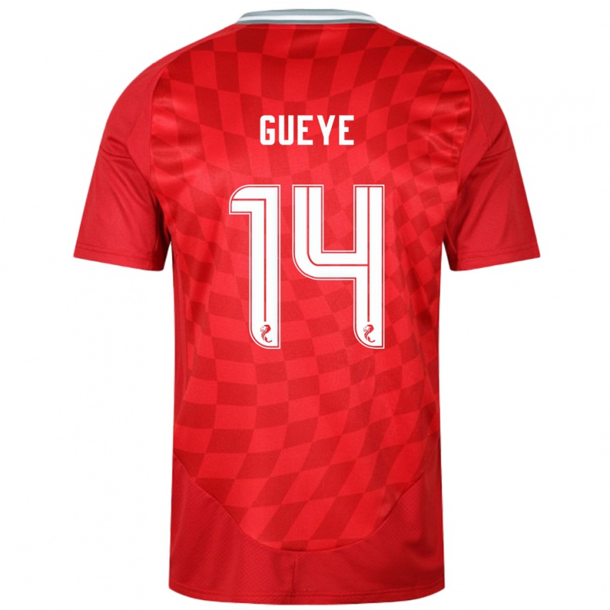 Kids Football Pape Habib Gueye #14 Red Home Jersey 2024/25 T-Shirt