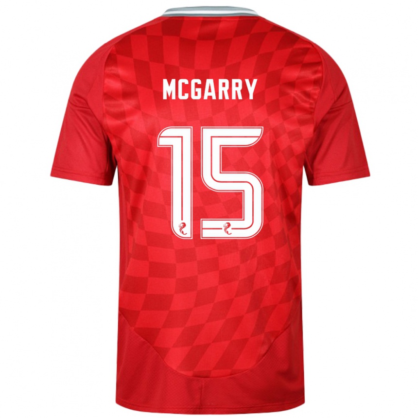 Kids Football James Mcgarry #15 Red Home Jersey 2024/25 T-Shirt