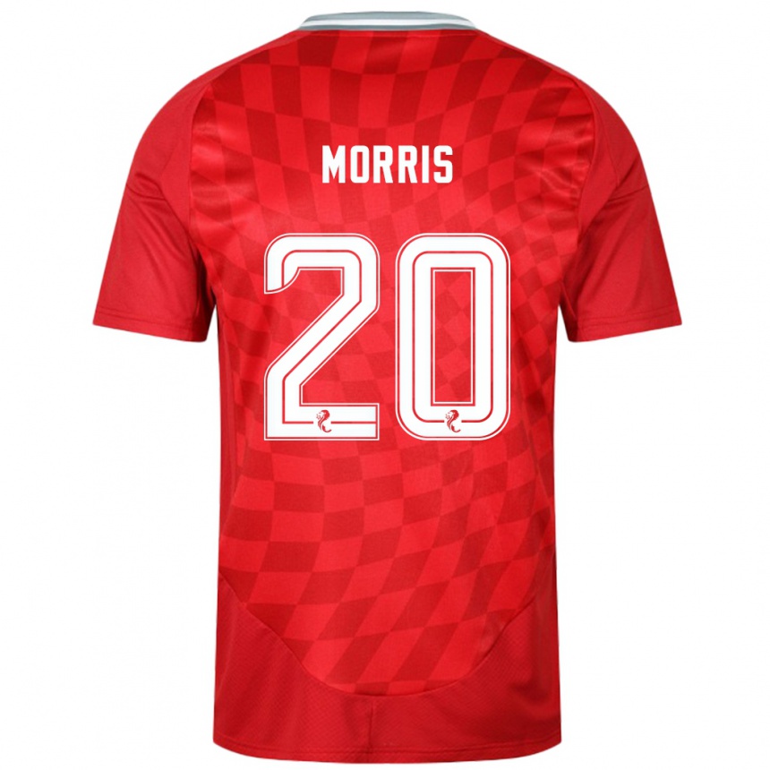 Kids Football Shayden Morris #20 Red Home Jersey 2024/25 T-Shirt