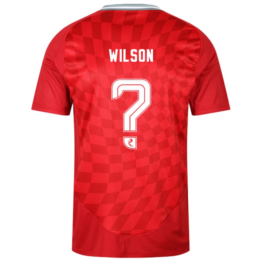 Kids Football Cameron Wilson #0 Red Home Jersey 2024/25 T-Shirt