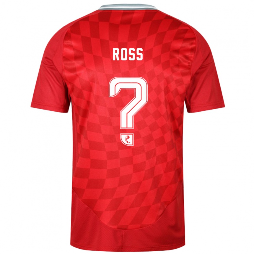 Kids Football Dylan Ross #0 Red Home Jersey 2024/25 T-Shirt