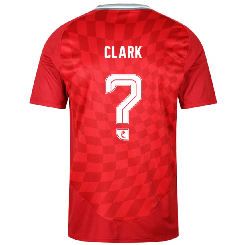 Kids Football Ellis Clark #0 Red Home Jersey 2024/25 T-Shirt