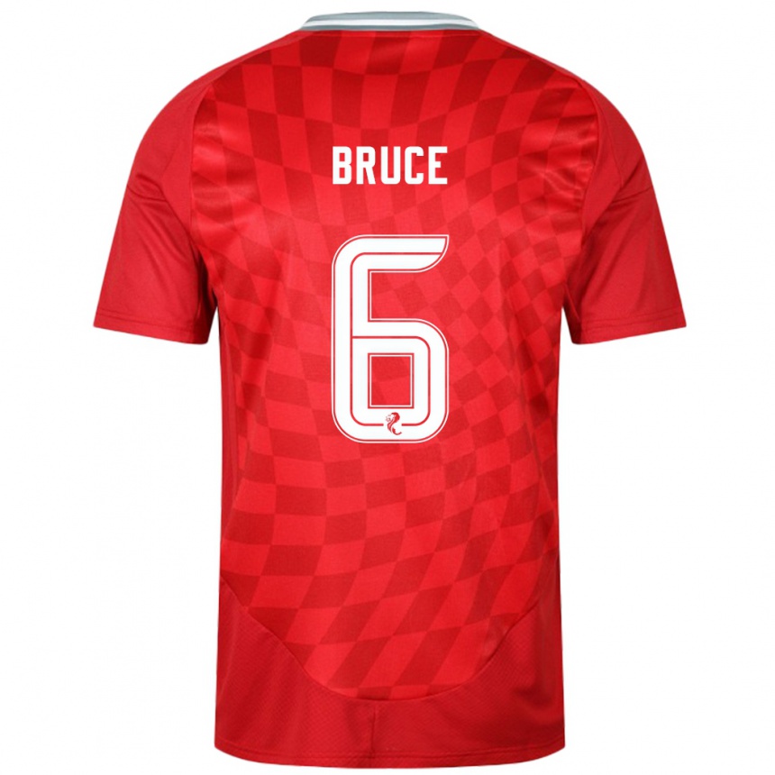 Kids Football Natasha Bruce #6 Red Home Jersey 2024/25 T-Shirt