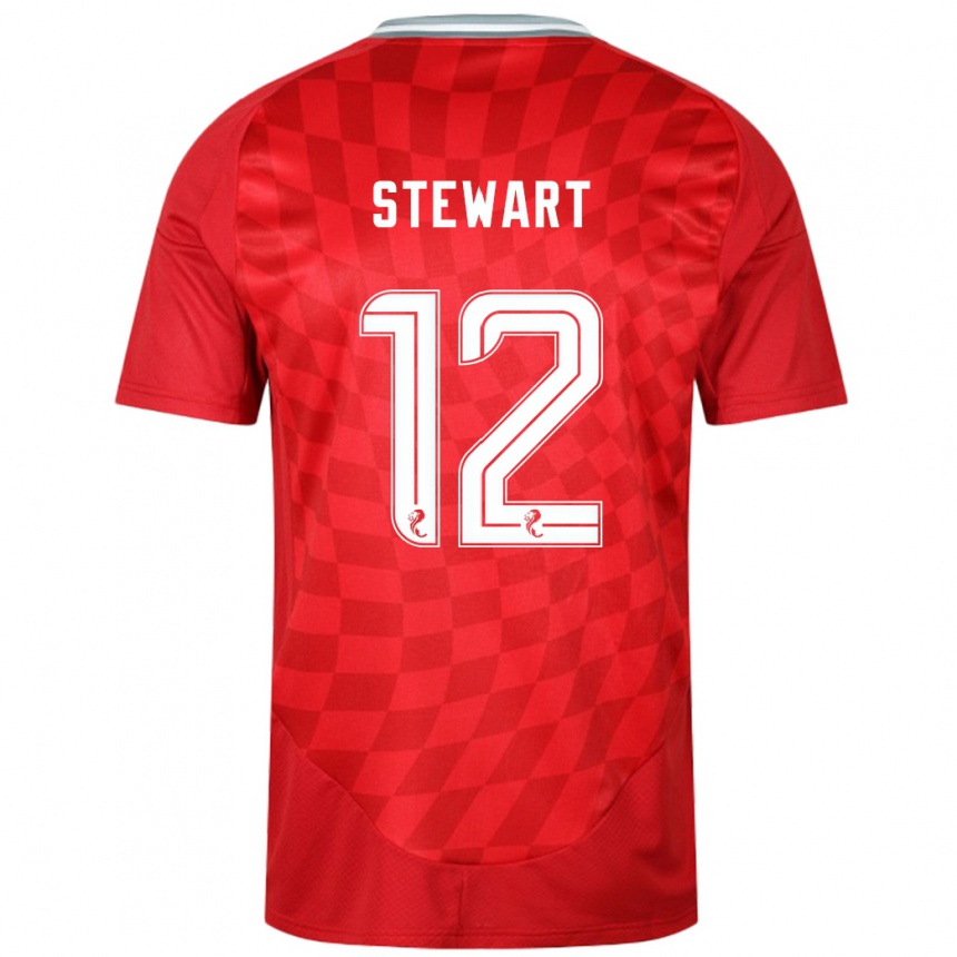 Kids Football Hannah Stewart #12 Red Home Jersey 2024/25 T-Shirt