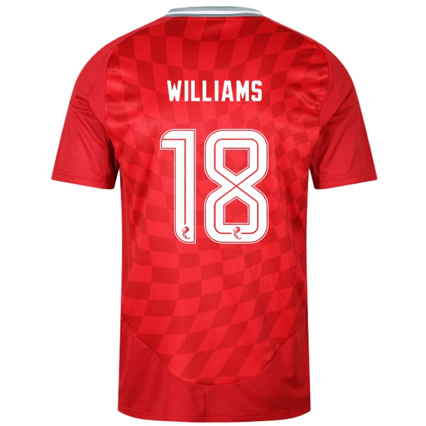 Kids Football Rhys Williams #18 Red Home Jersey 2024/25 T-Shirt