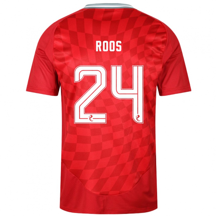 Kids Football Kelle Roos #24 Red Home Jersey 2024/25 T-Shirt