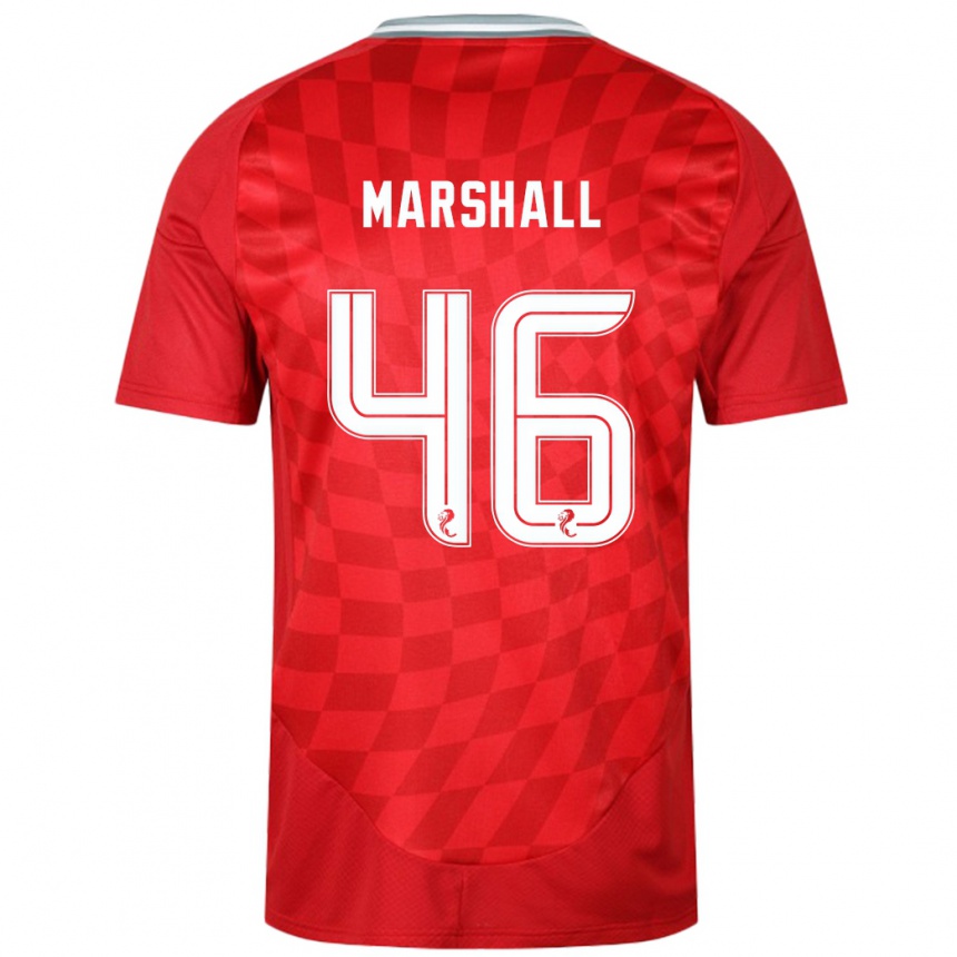 Kids Football Findlay Marshall #46 Red Home Jersey 2024/25 T-Shirt