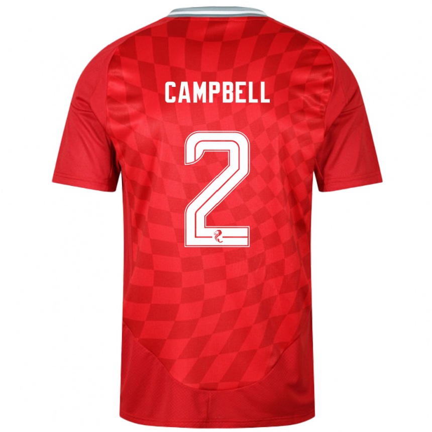 Kids Football Loren Campbell #2 Red Home Jersey 2024/25 T-Shirt