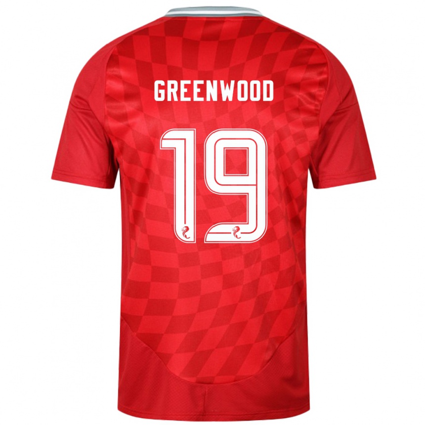 Kids Football Brodie Greenwood #19 Red Home Jersey 2024/25 T-Shirt