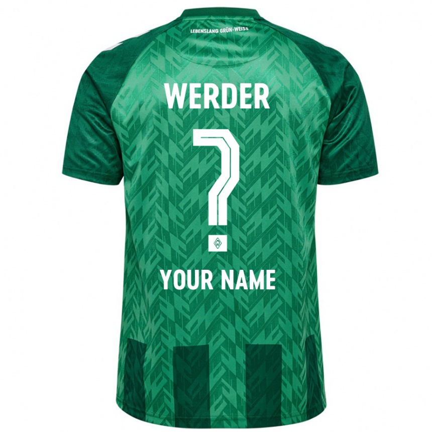 Kids Football Your Name #0 Green Home Jersey 2024/25 T-Shirt