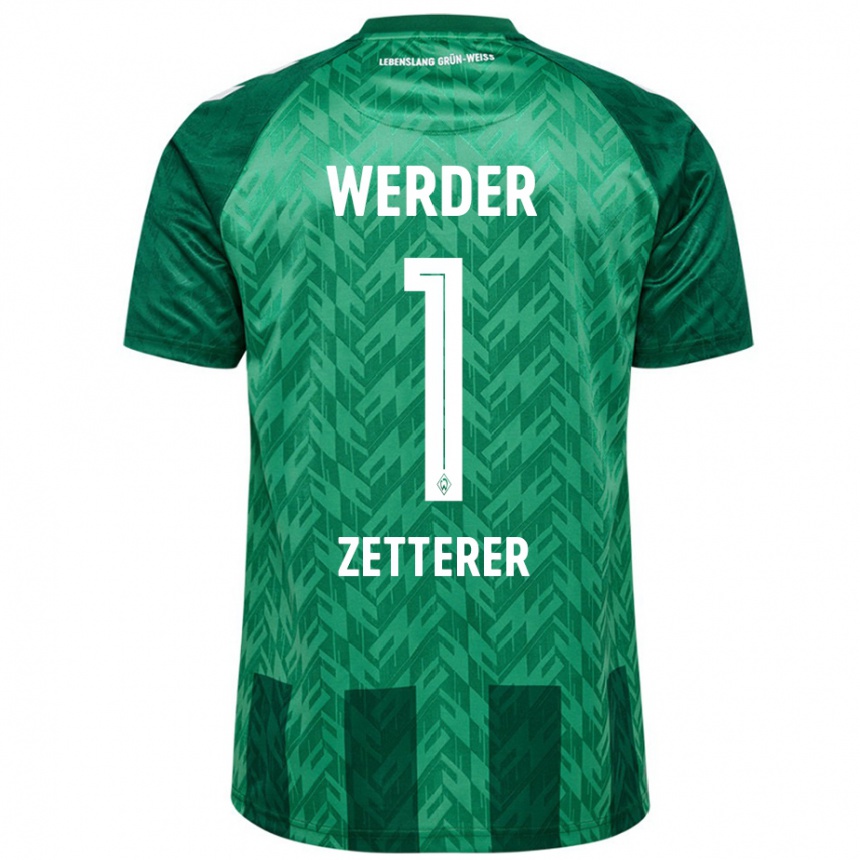 Kids Football Michael Zetterer #1 Green Home Jersey 2024/25 T-Shirt