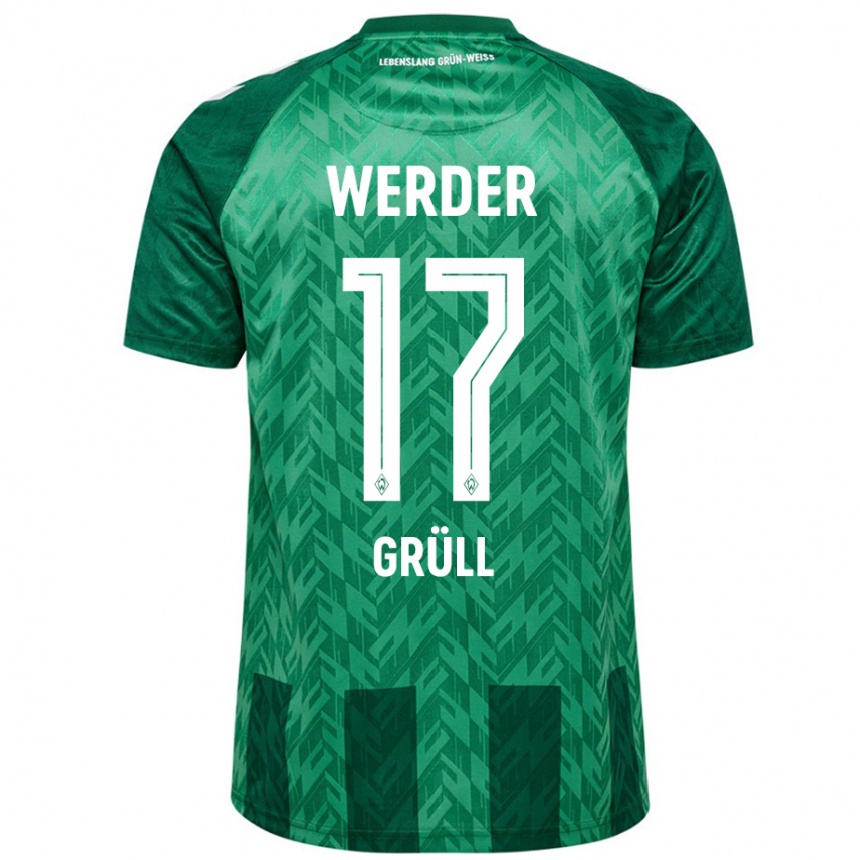 Kids Football Marco Grüll #17 Green Home Jersey 2024/25 T-Shirt