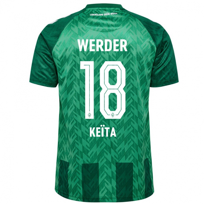 Kids Football Naby Keïta #18 Green Home Jersey 2024/25 T-Shirt