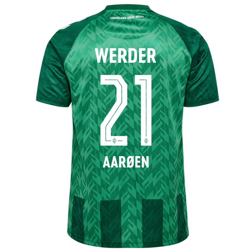 Kids Football Isak Hansen-Aaröen #21 Green Home Jersey 2024/25 T-Shirt