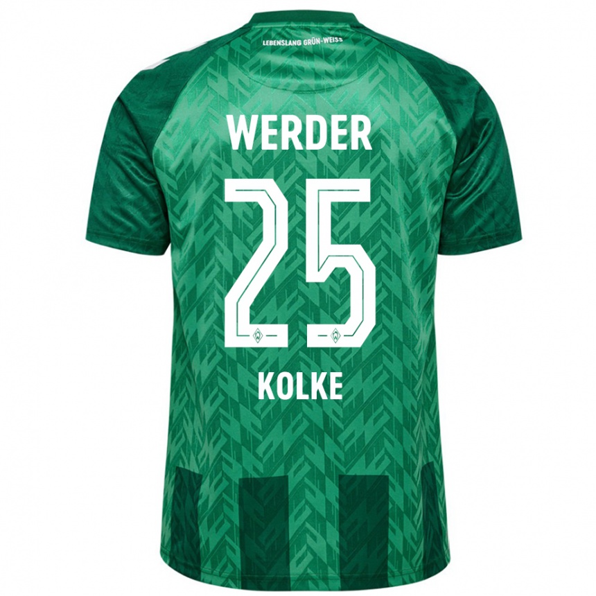 Kids Football Markus Kolke #25 Green Home Jersey 2024/25 T-Shirt