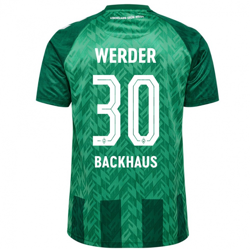 Kids Football Mio Backhaus #30 Green Home Jersey 2024/25 T-Shirt