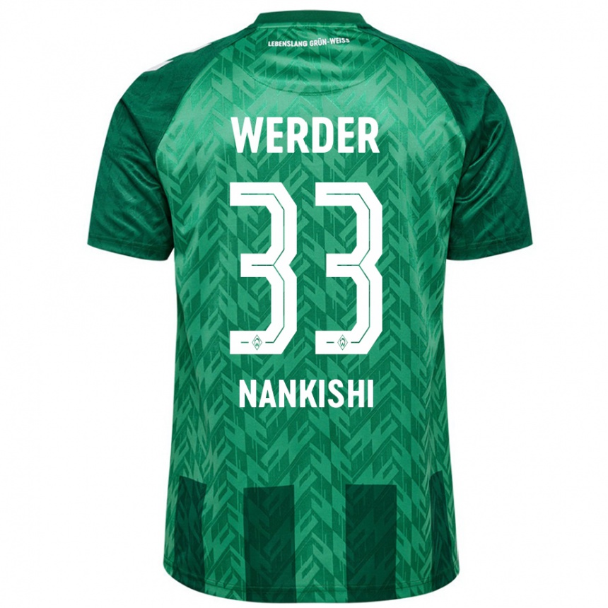 Kids Football Abdenego Nankishi #33 Green Home Jersey 2024/25 T-Shirt