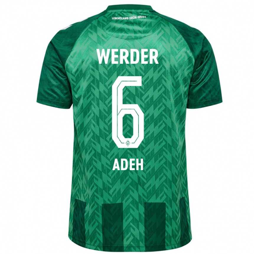 Kids Football Wesley Adeh #6 Green Home Jersey 2024/25 T-Shirt