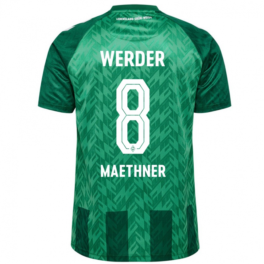 Kids Football Finn Maethner #8 Green Home Jersey 2024/25 T-Shirt