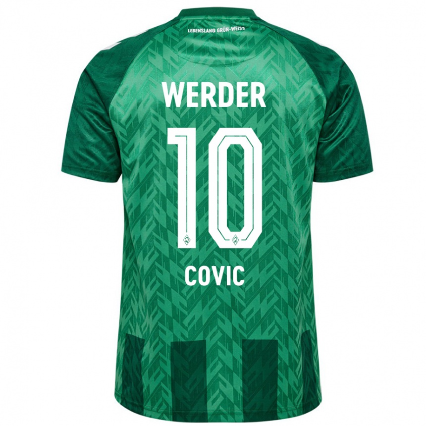 Kids Football Patrice Covic #10 Green Home Jersey 2024/25 T-Shirt