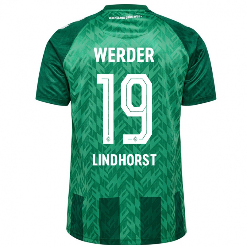 Kids Football Jerrit Lindhorst #19 Green Home Jersey 2024/25 T-Shirt