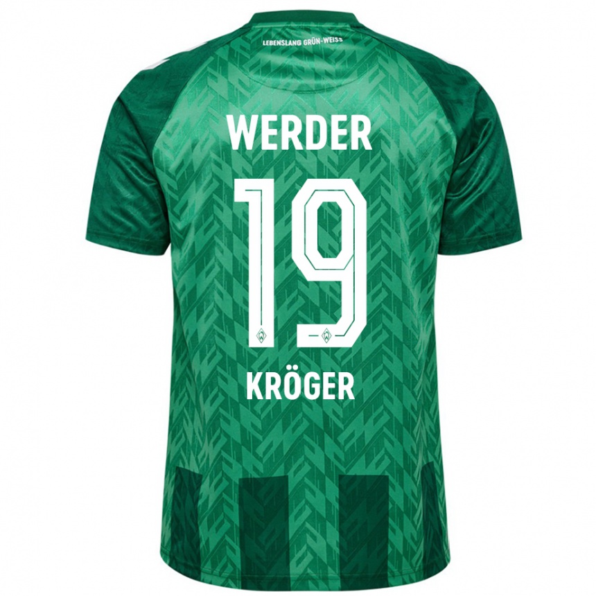 Kids Football Moritz Kröger #19 Green Home Jersey 2024/25 T-Shirt