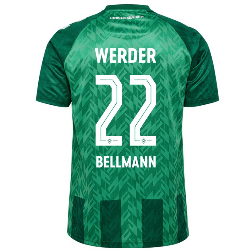 Kids Football Paul Bellmann #22 Green Home Jersey 2024/25 T-Shirt