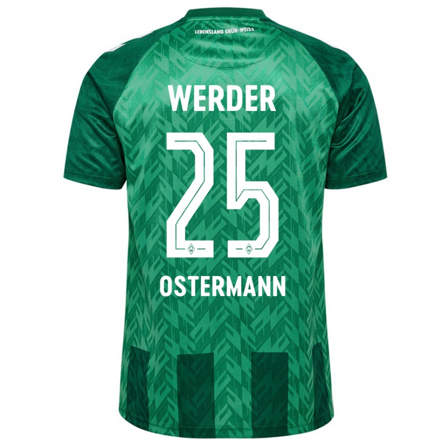 Kids Football Ben Ostermann #25 Green Home Jersey 2024/25 T-Shirt