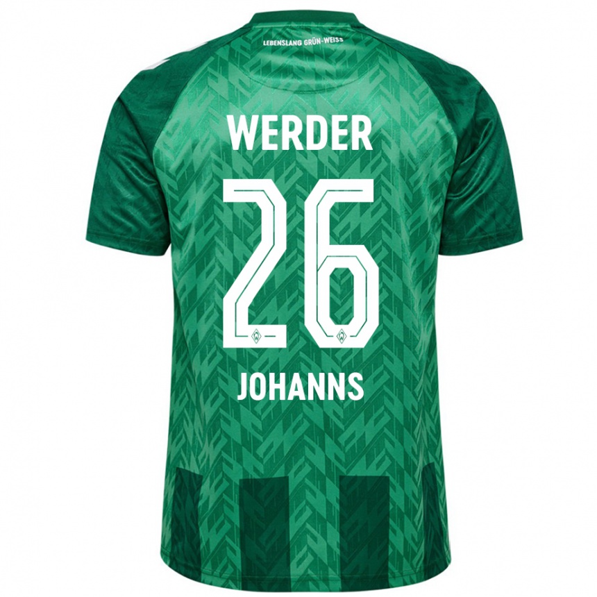 Kids Football Lennart Johanns #26 Green Home Jersey 2024/25 T-Shirt