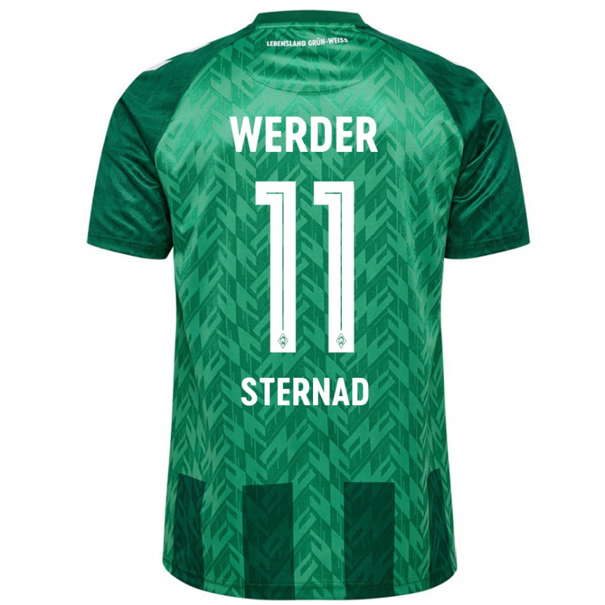 Kids Football Maja Sternad #11 Green Home Jersey 2024/25 T-Shirt