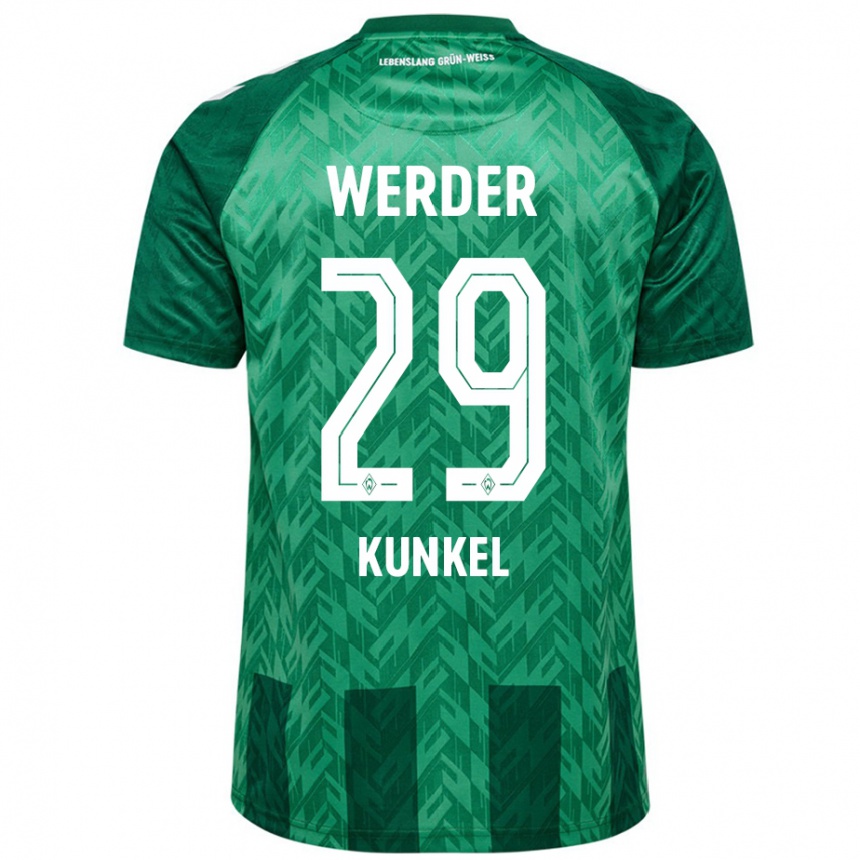 Kids Football Melina Kunkel #29 Green Home Jersey 2024/25 T-Shirt