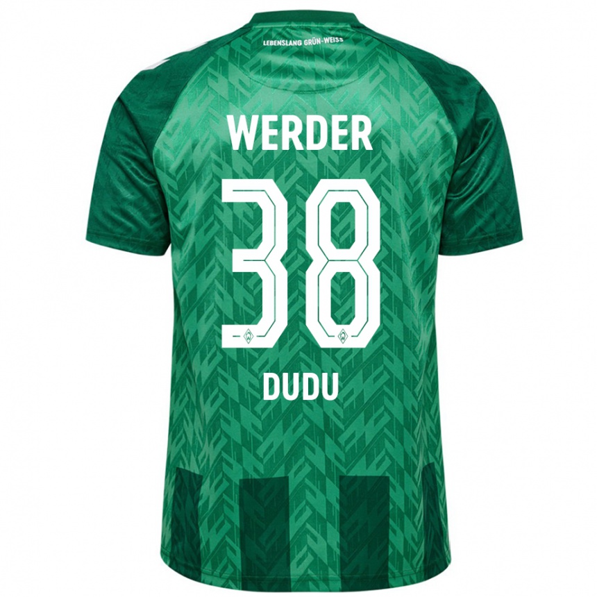 Kids Football Dudu #38 Green Home Jersey 2024/25 T-Shirt