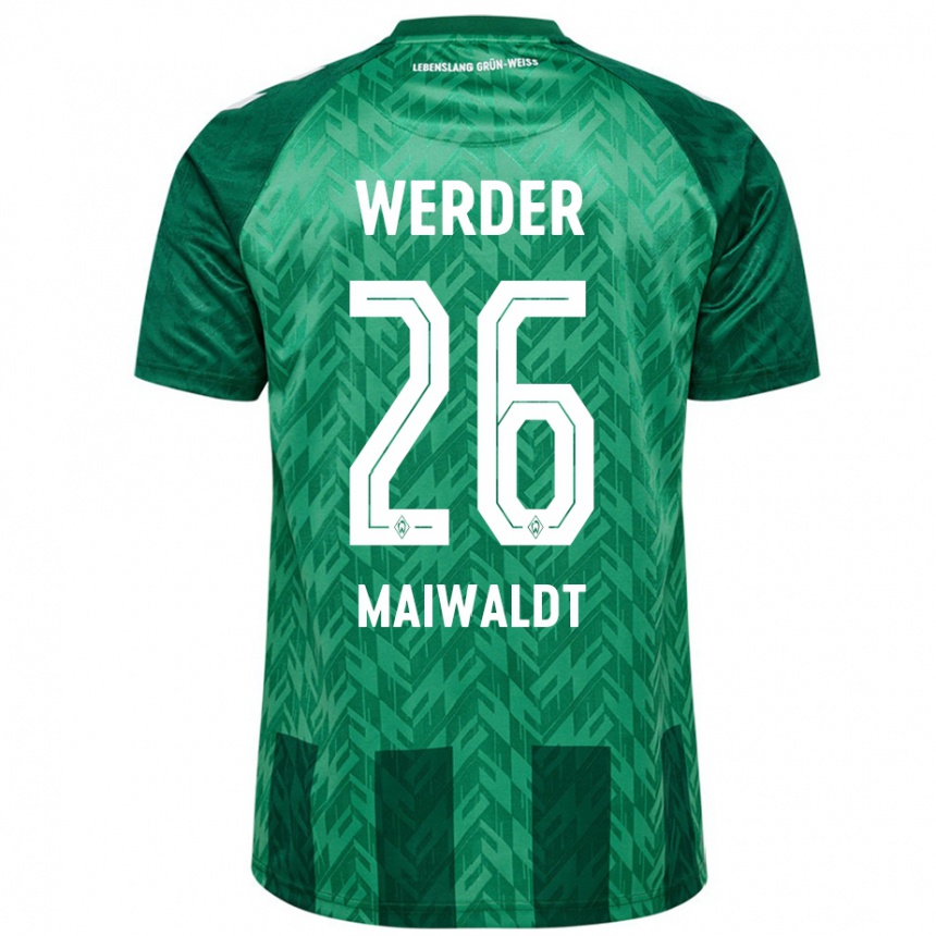 Kids Football Julius Maiwaldt #26 Green Home Jersey 2024/25 T-Shirt