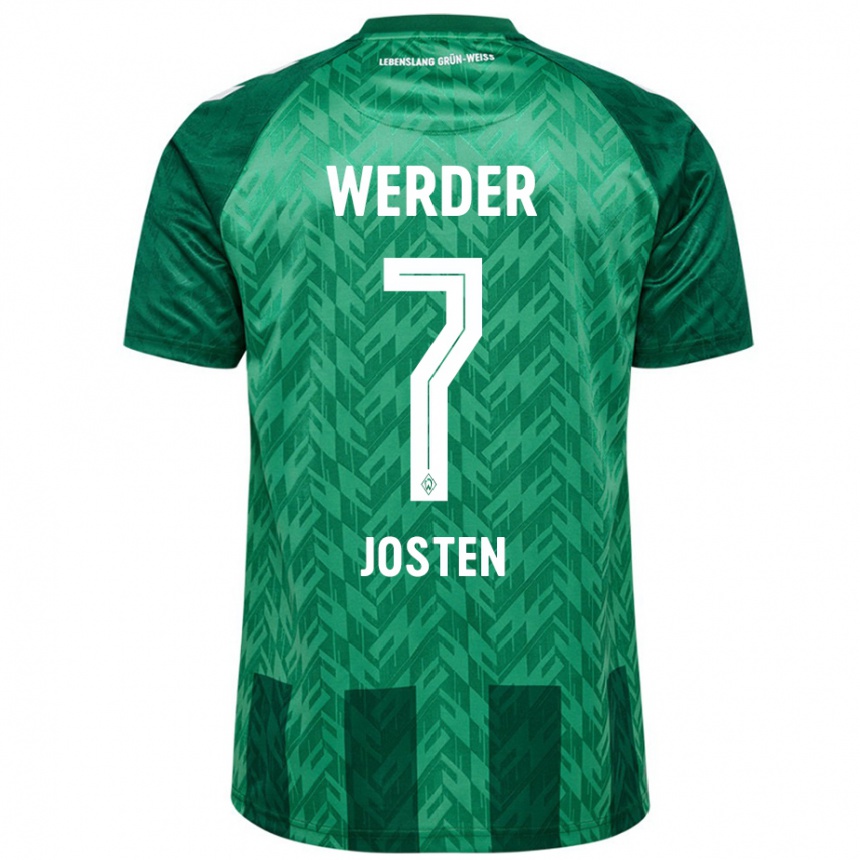 Kids Football Lisa Josten #7 Green Home Jersey 2024/25 T-Shirt