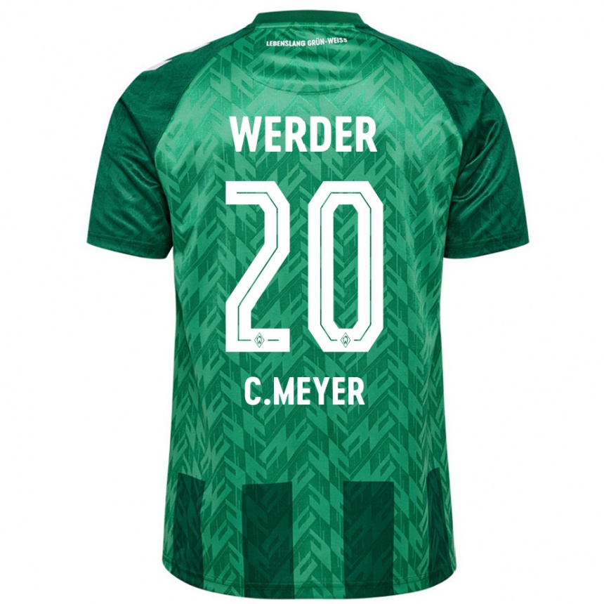 Kids Football Christin Meyer #20 Green Home Jersey 2024/25 T-Shirt