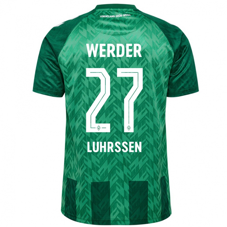 Kids Football Nina Luhrssen #27 Green Home Jersey 2024/25 T-Shirt