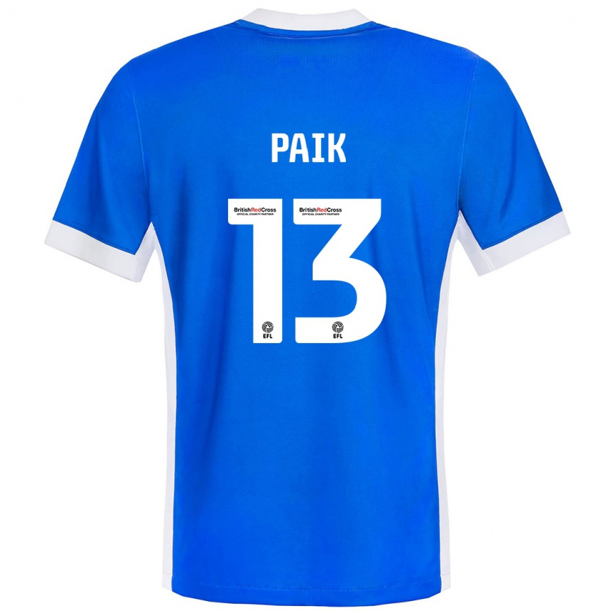 Kids Football Seung-Ho Paik #13 Blue White Home Jersey 2024/25 T-Shirt