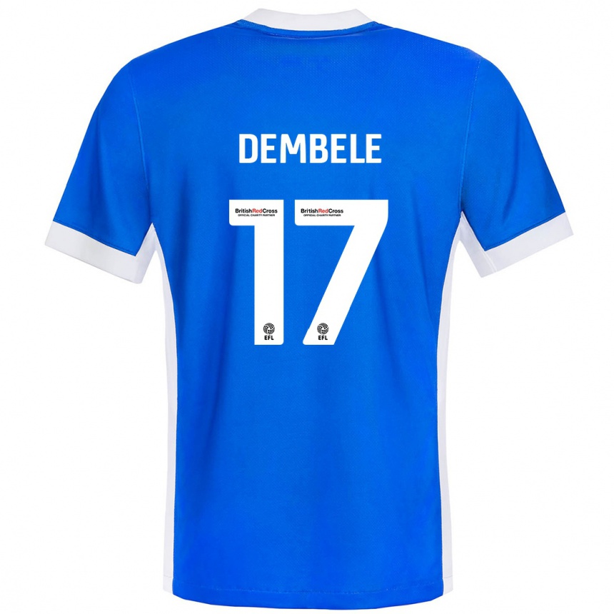 Kids Football Siriki Dembélé #17 Blue White Home Jersey 2024/25 T-Shirt