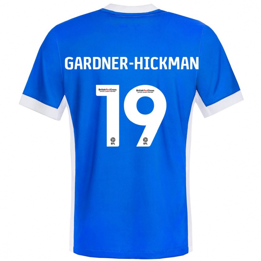 Kids Football Taylor Gardner-Hickman #19 Blue White Home Jersey 2024/25 T-Shirt