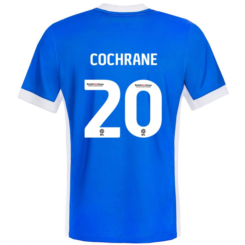 Kids Football Alex Cochrane #20 Blue White Home Jersey 2024/25 T-Shirt