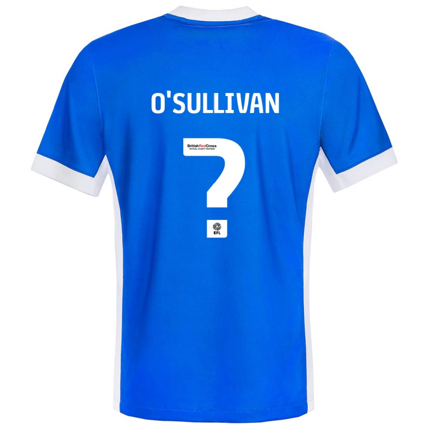 Kids Football William O'sullivan #0 Blue White Home Jersey 2024/25 T-Shirt