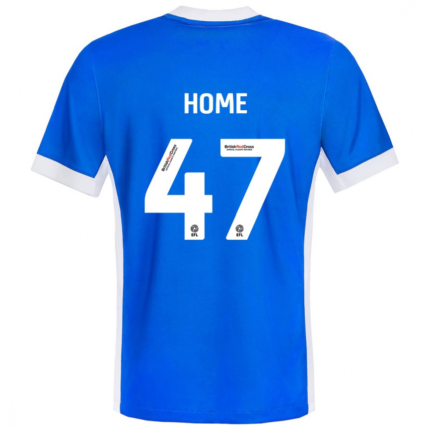 Kids Football Josh Home #47 Blue White Home Jersey 2024/25 T-Shirt