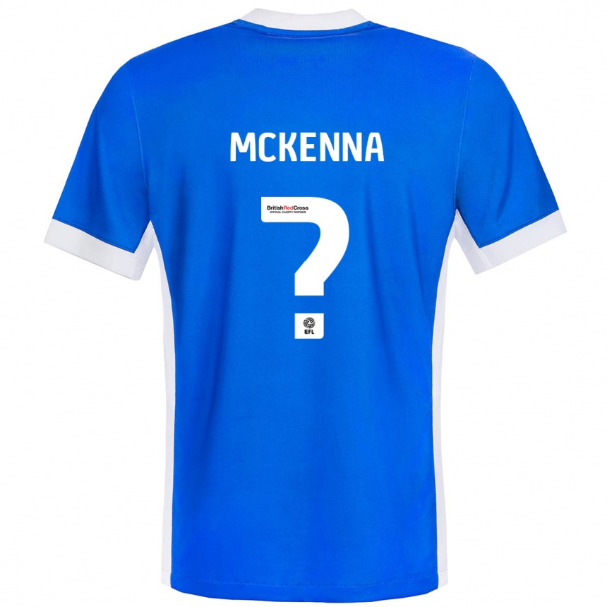 Kids Football Rebecca Mckenna #0 Blue White Home Jersey 2024/25 T-Shirt