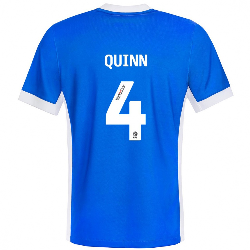 Kids Football Louise Catherine Quinn #4 Blue White Home Jersey 2024/25 T-Shirt