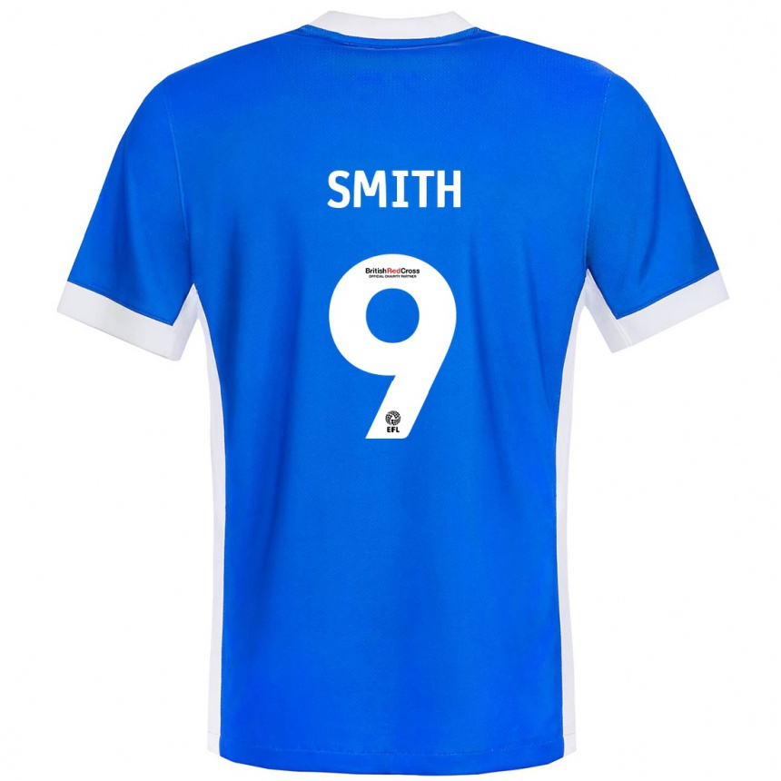 Kids Football Libby Smith #9 Blue White Home Jersey 2024/25 T-Shirt