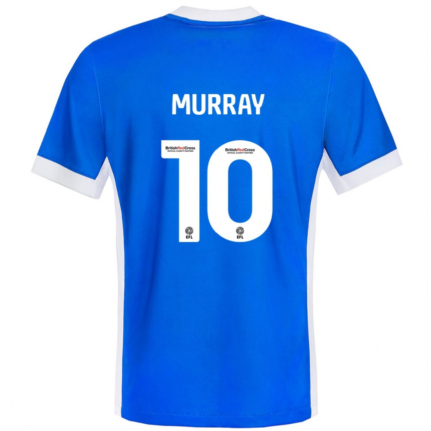 Kids Football Christie Murray #10 Blue White Home Jersey 2024/25 T-Shirt