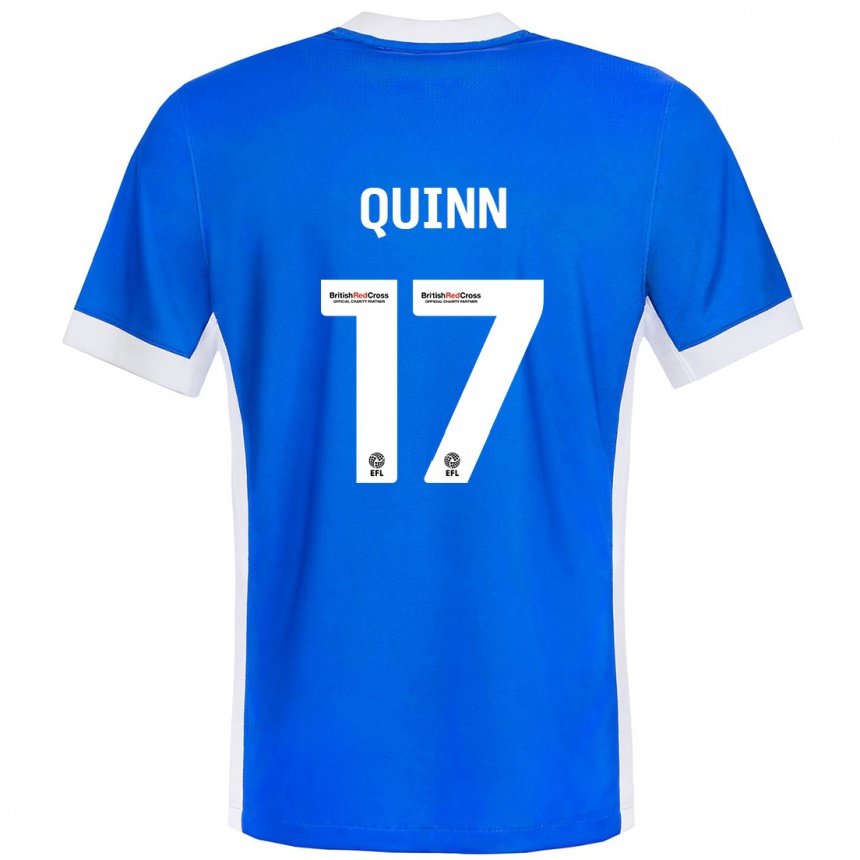 Kids Football Lucy Quinn #17 Blue White Home Jersey 2024/25 T-Shirt