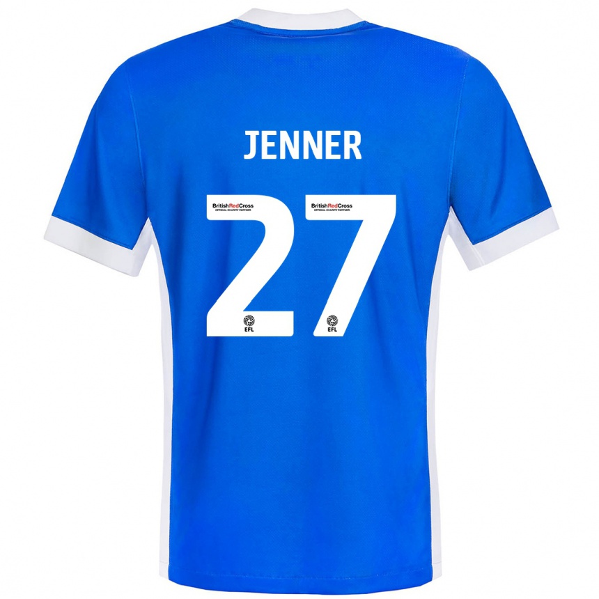 Kids Football Abbi Jenner #27 Blue White Home Jersey 2024/25 T-Shirt