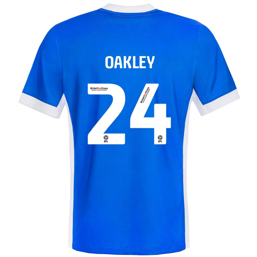 Kids Football Marcel Oakley #24 Blue White Home Jersey 2024/25 T-Shirt