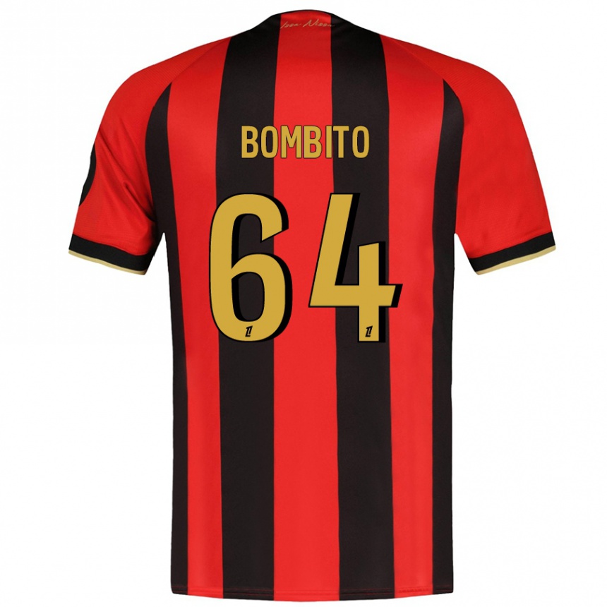 Kids Football Moïse Bombito #64 Red Black Home Jersey 2024/25 T-Shirt